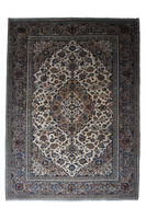 Kashan Cream Wool Carpet 84708 199x296
