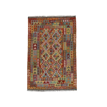 Dywan wełniany kilim afgański wielokolorowy 100464 247x168
