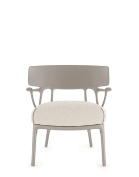 A.I. Lounge Bouclé Chair Gray Beige