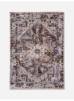 Louis de Poortere Antiquarian Antique Heriz Divan Rug Blue 8707