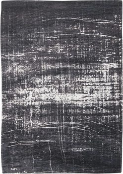 Louis de Poortere Mad Men Griff Rug White on Black 8655