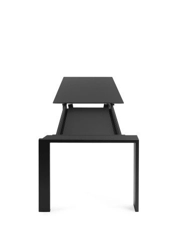 Four Extendable 50+50+160x90 cm Stół Rozkładany Czarny 