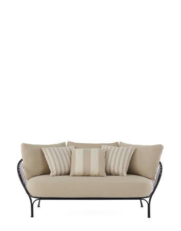 Hiray Sofa Black Beige