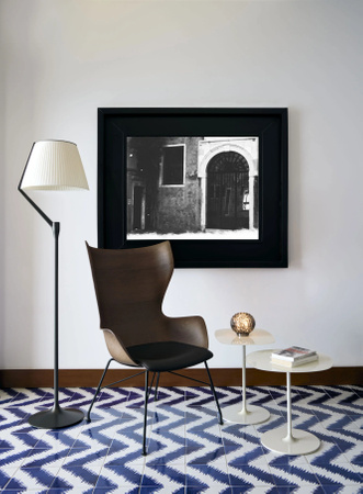 Angelo Stone Floor Lamp Champagne