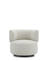 K-Waiting Bouclè Armchair White