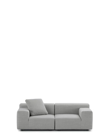 Plastics Outdoor Two-Seater Sofa Gray
