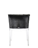 Mademoiselle Kravitz Chair Transparent Faux-Fur Snake Printed Fabric