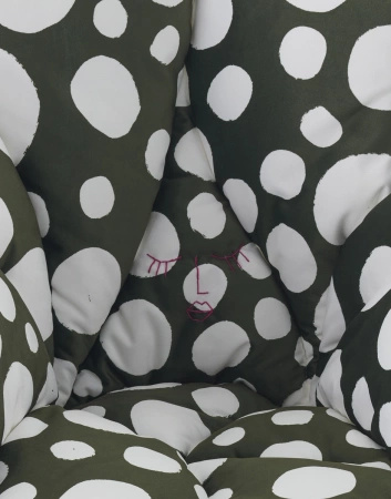 Alice's Flowers Pillow Green Dots