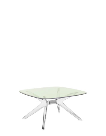 Blast Square Table Green/Chrome