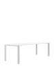  Four Rectangular 223x79 cm Aluminum Table White