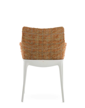 Eleganza Nia Peony Plain Chair White Orange