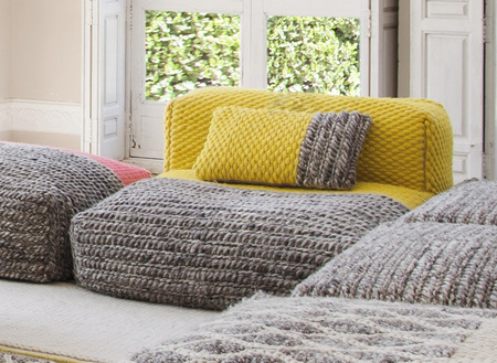 Poduszka Gan Mangas Space Plait Yellow