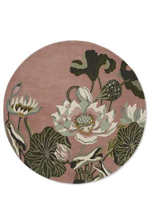 Wedgwood Waterlily Round Dusty Rose rug 038602