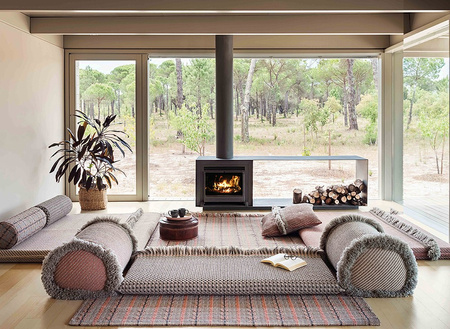 Gan Garden Layers Checks Terracotta Carpet