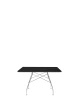 Glossy Marble Square 118x118 cm Chrome Black Marquina Table