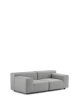 Plastics Outdoor Two-Seater Sofa Gray