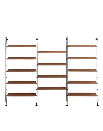 Adam Wood 3 Bookcase Dark Wood