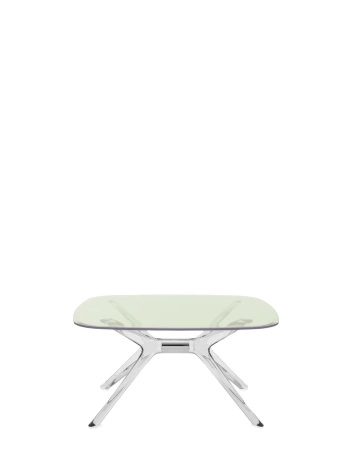 Blast Square Table Green/Chrome
