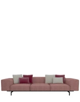 Largo Three-Seater Gubbio Sofa Pink