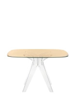Sir Gio Square 120x120 cm Transparent Brown Table