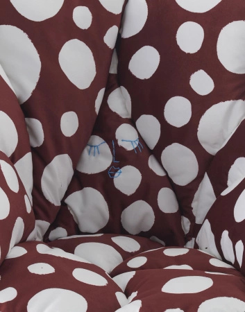 Alice's Flowers Pillow Red Dots