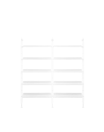 Adam Wood 2 Bookcase White Ash