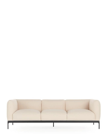 Asia Three-Seater Sofa (Cotone Structure) White