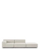 Plastics Outdoor Two-Seater + Pouf Sofa Biały