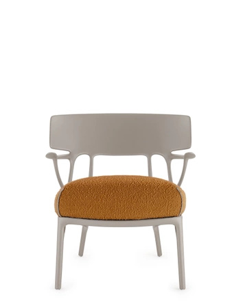 A.I. Lounge Bouclé Chair Gray Orange