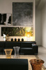 Stone Metal Stolik Pomocniczy Chrom