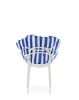 Alice's Flowers Pillow Blue Stripes