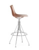 C.Koya Basic Veneer Bar Chair Dark Wood Chromed FSC™