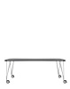 Max 190x90 cm Table on Wheels Anthracite Chrome Plated
