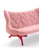 Foliage Velvet Sofa Red Pink