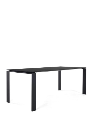 Four Large 190x90 cm Table Black