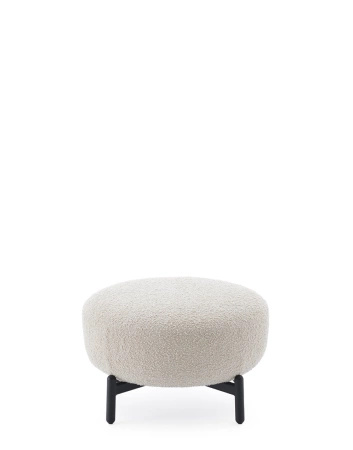 Lunam Curly pouf White