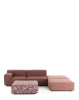 Plastics Outdoor Liberty 2 Seater + 3 Pouf Sofa Rdzawy