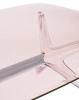 Blast Rectangular Table Transparent Chrome Pink