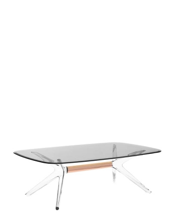 Blast Rectangular Table Transparent Smoky Bronze