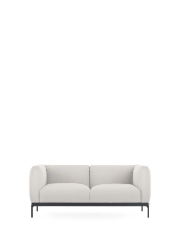 Asia Two-Seater Sofa (Cotone Plain) White