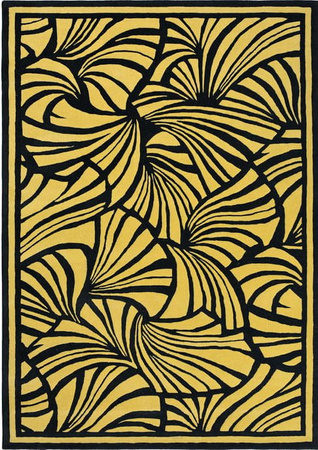 Florence Broadhurst Japanese Fans Rug Gold 039305
