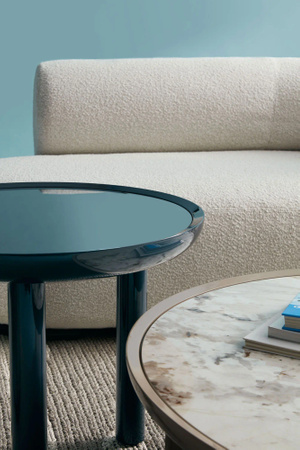 K-Top Tinted Mirror Table - Blue