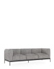 Asia Three-Seater Sofa (Cotone Structure) White and Black