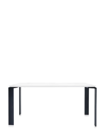  Four Rectangular 158x79 cm Table Black White