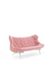 Foliage Velvet Sofa Biały Różowy