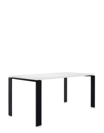  Four Soft Touch 190x79 cm Table Black White