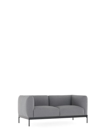 Asia Two-Seater Sofa (Cotone Plain) Gray
