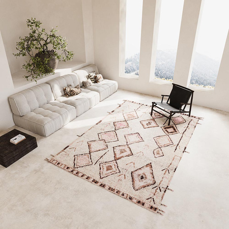 Reza's Tribe Ivory Pink rug