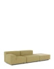 Plastics Outdoor Liberty 2 Seater + 1 Pouf Obi Check Sofa Yellow
