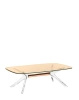 Blast Rectangular Transparent Brown Table